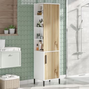 Dulap Pentru Baie VI1-WK Walnut-Alb