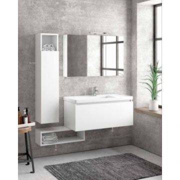 Mobilier Space 80cm Cu Lavoar Incastrat Quattro 8080 - Karag - Culoare elvezia grey 8302