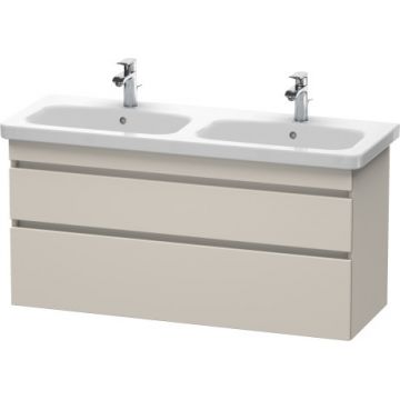 Dulap baza Duravit DuraStyle 123x44.8cm 2 sertare cu inchidere lenta taupe mat