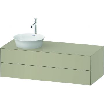 Dulap baza Duravit White Tulip cu 2 sertare pentru lavoar tip bol 130cm Taupe High Gloss