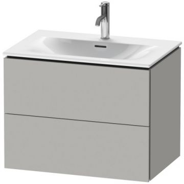 Dulap baza suspendat Duravit L-Cube 720x481mm cu doua sertare gri ciment mat