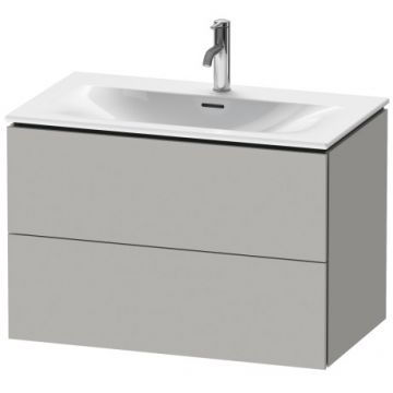 Dulap baza suspendat Duravit L-Cube 820x481mm cu doua sertare gri ciment mat