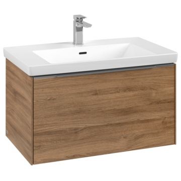 Dulap baza suspendat Villeroy & Boch Subway 3.0 cu iluminare 78x44x46cm Oak Kansas