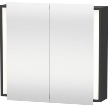 Dulap cu oglinda si iluminare Duravit Ketho 80x75cm grafit mat