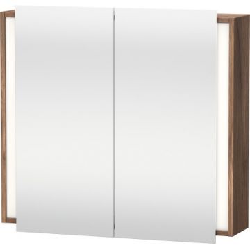 Dulap cu oglinda si iluminare Duravit Ketho 80x75cm nuc