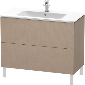 Dulap baza pe pardoseala Duravit L-Cube cu doua sertare 102cm linen decor