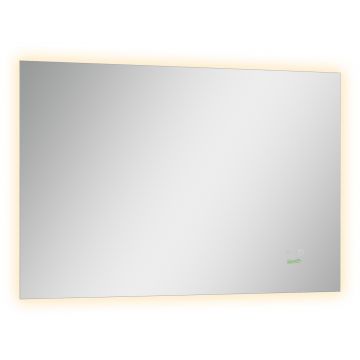 Oglindă Baie LED Kleankin, Dreptunghiulară, Iluminare din Spate, Întrerupător Electric, 60x90 cm | Aosom Romania