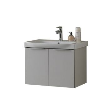 Set mobilier cu lavoar Kolpasan, Lana 65 cm, gri mat, 528990