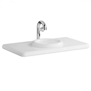 Blat ceramica baie, compatibil cu lavoare chiuvete 7311 si 7312, cu decupaj pentru lavoar, cu orificiu pentru baterie 100cm 7310B403-1826