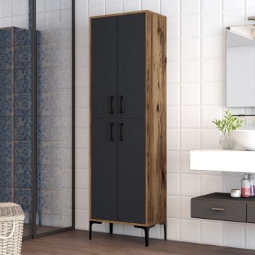 Dulap Pentru Baie Berlina Walnut-Antracit