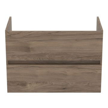 Dulap sub chiuvetă în culoare naturală suspendat cu aspect de lemn de nuc 80x55 cm Eurovit+ – Ideal Standard